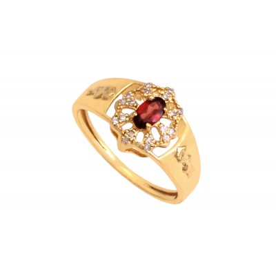 ANEL DE FORMATURA COM OVAL CENTRAL E DIAMONDS AO REDOR 