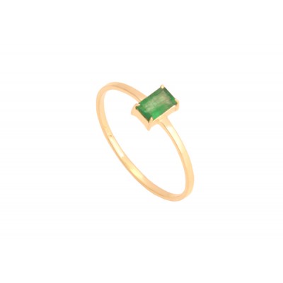 ANEL MINIMALISTA EM ESMERALDA - 2,78 OF