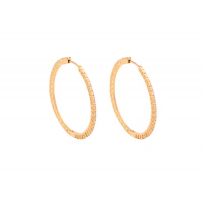 BRINCO ARGOLA CRAVEJADA COM DIAMONDS