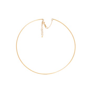 GARGANTILHA FIO CHOCKER COM CANHÃO COM DIAMANTE 