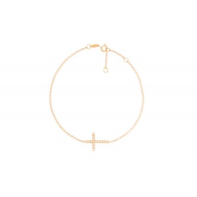 PULSEIRA CRUZ PALITO CRAVEJADA COM DIAMONDS