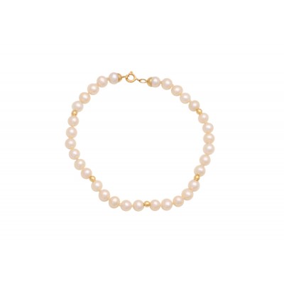 PULSEIRA PÉROLA BOTÃO COM BOLINHAS