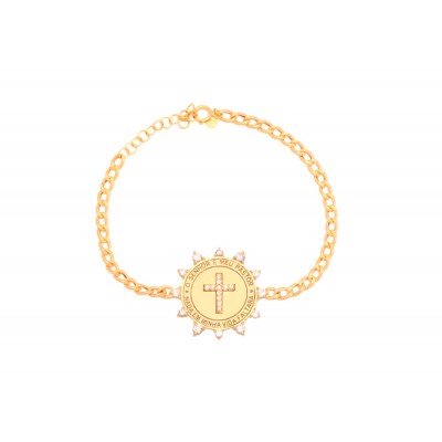 PULSEIRA COM PLACA PERSONALIZADA E CRAVAÇÃO EM DIAMANTES - 10,77 OF
